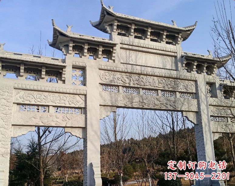 周口石雕乡村牌坊