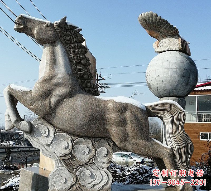 周口石雕祥云奔马
