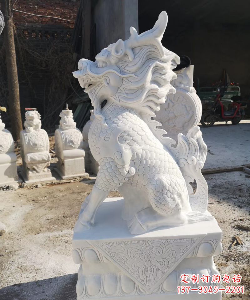 周口石雕镇宅麒麟神兽雕塑