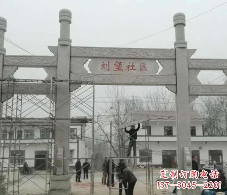 周口石牌坊道路石雕