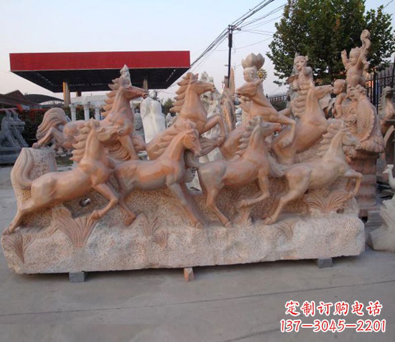 周口石头奔马雕塑