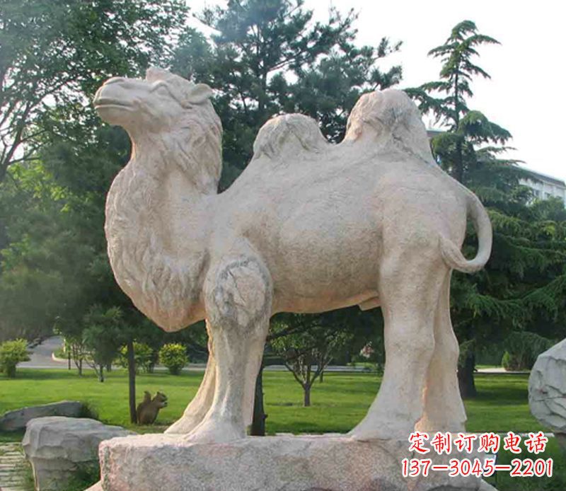 周口石头骆驼雕塑