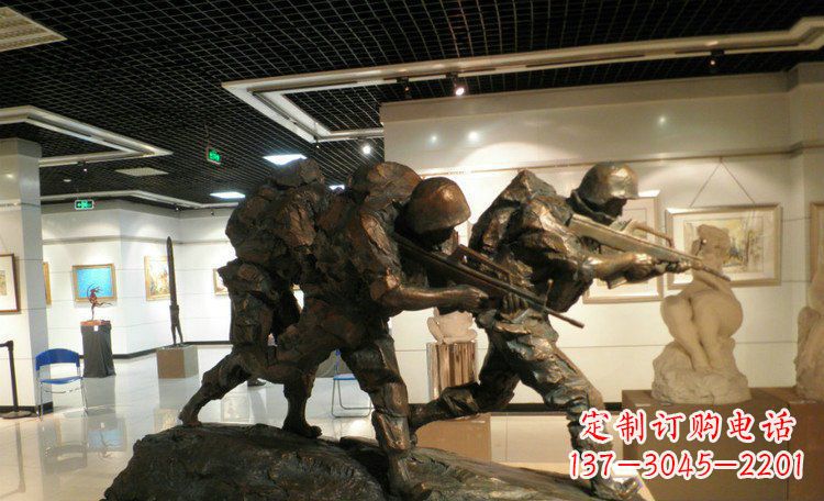 周口士兵突击战士铜雕
