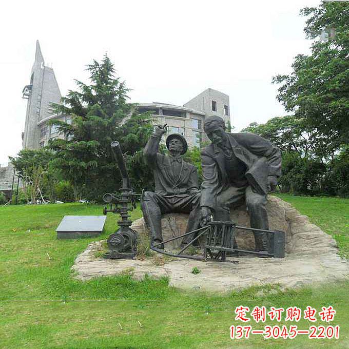 周口世界名人美国著名发明家莱特兄弟公园名人雕塑