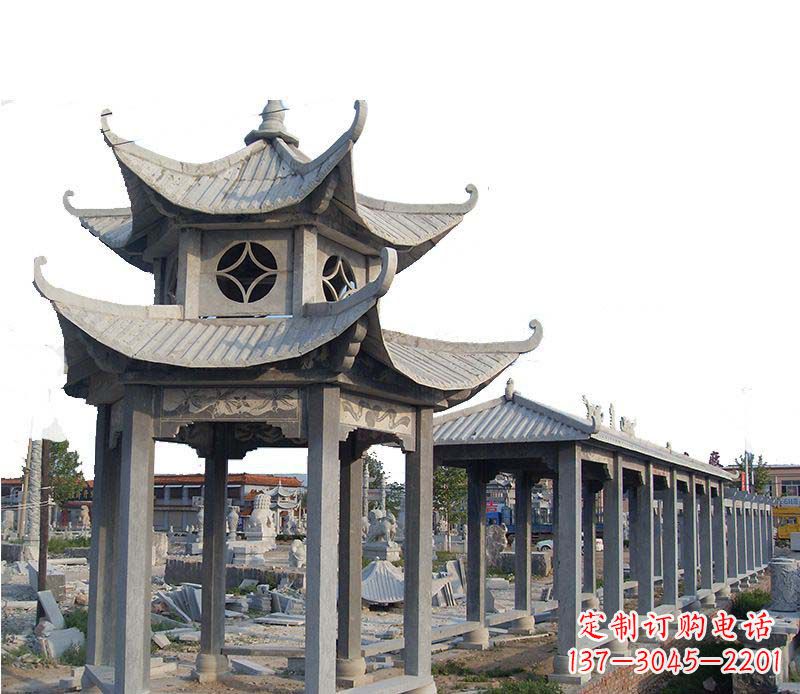 周口双层仿古凉亭石雕