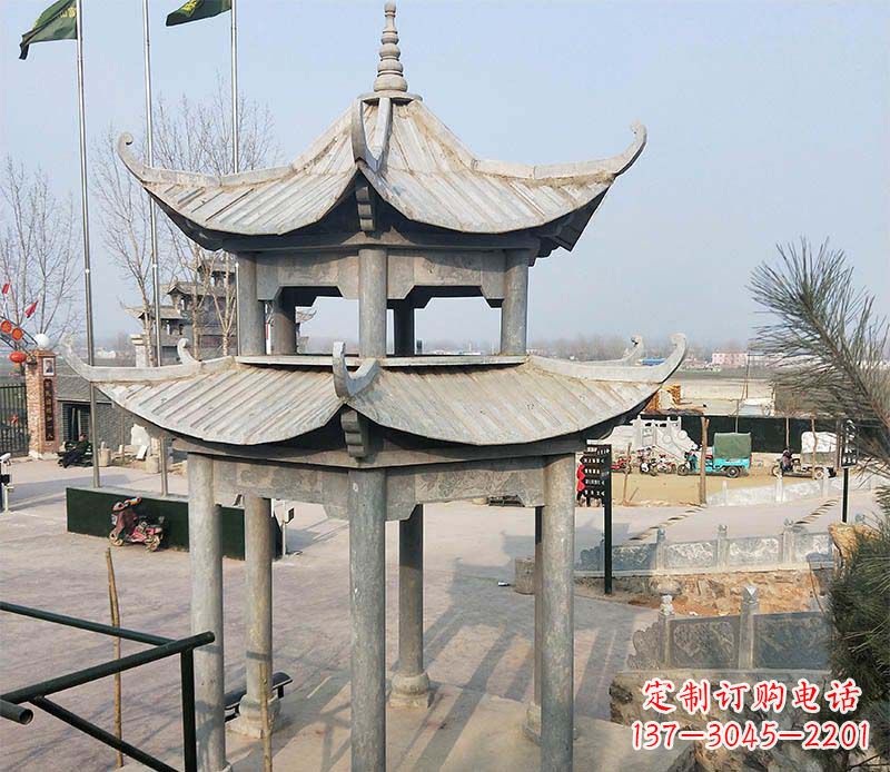 周口双层户外凉亭石雕