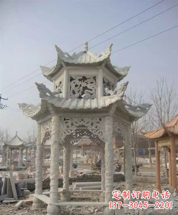 周口双层凉亭石雕