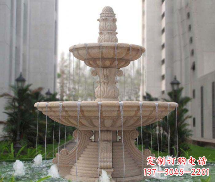 周口双层喷泉小区石雕