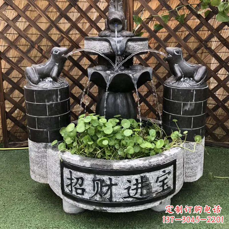 周口双层喷泉石雕