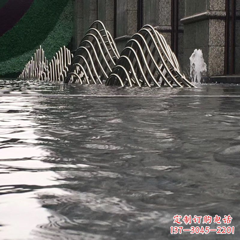 周口水池水景假山不锈钢