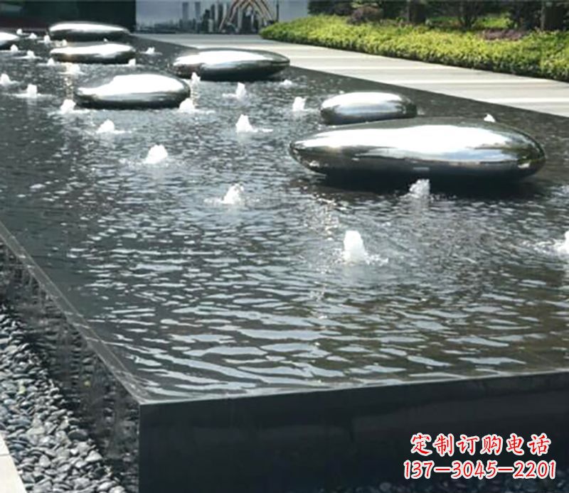 周口水滴水池不锈钢雕塑