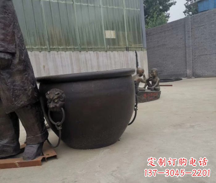 周口水缸铜雕塑 (2)