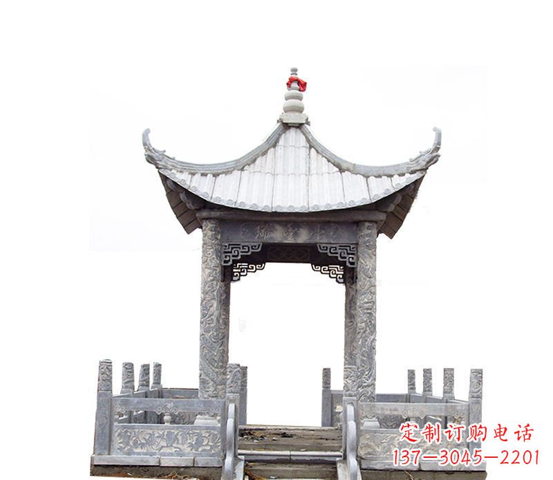 周口四角仿古石凉亭石雕