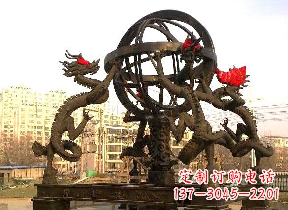 周口四龙戏珠城市景观铜雕