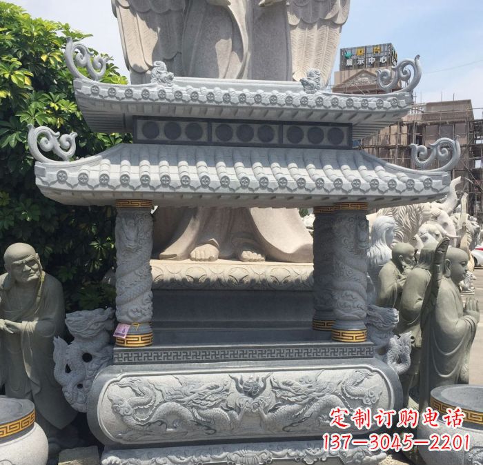 周口寺庙景观仿古香炉石雕 (2)
