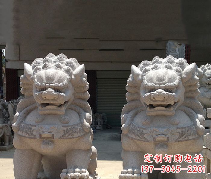周口寺庙景观仿古镇宅石狮子