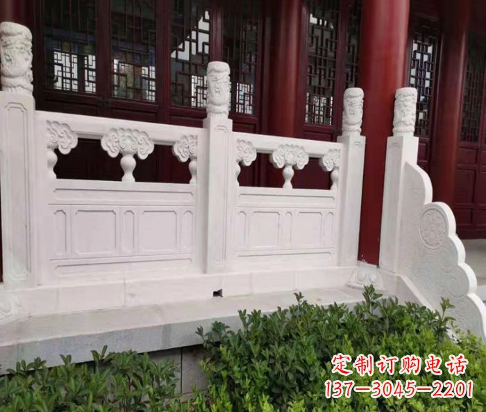 周口寺庙景观汉白玉石浮雕栏板 (3)