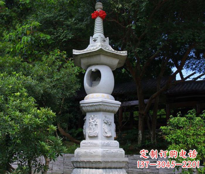 周口寺庙景观舍利塔石雕 (2)