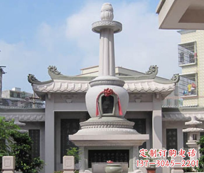 周口寺庙景观舍利塔石雕 (4)