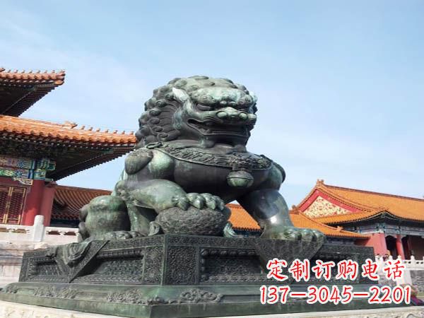 周口寺庙青铜狮子