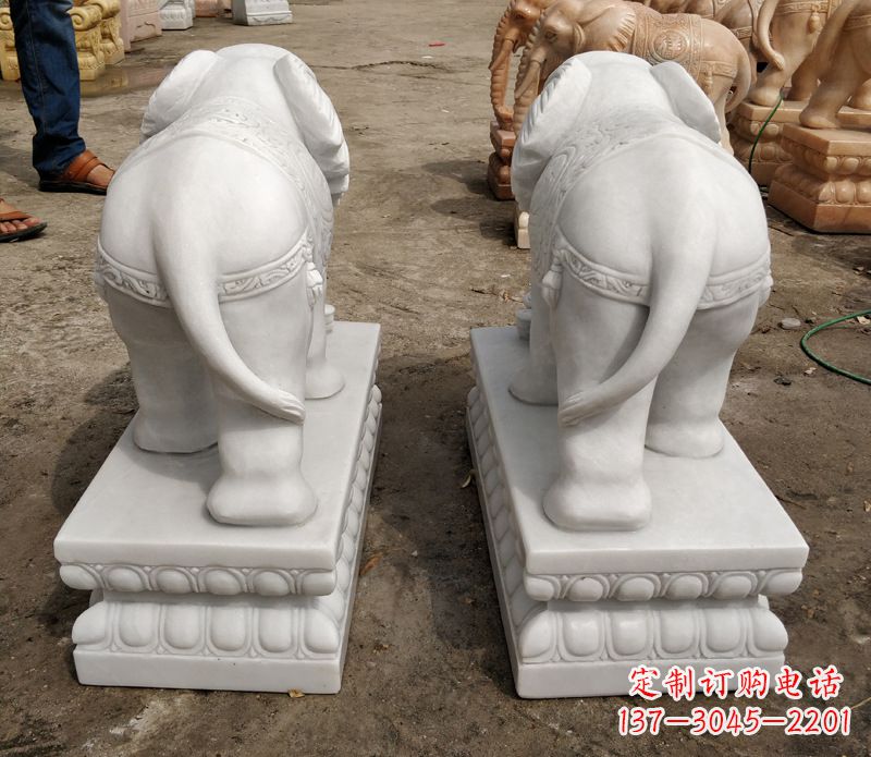 周口寺庙石雕大象