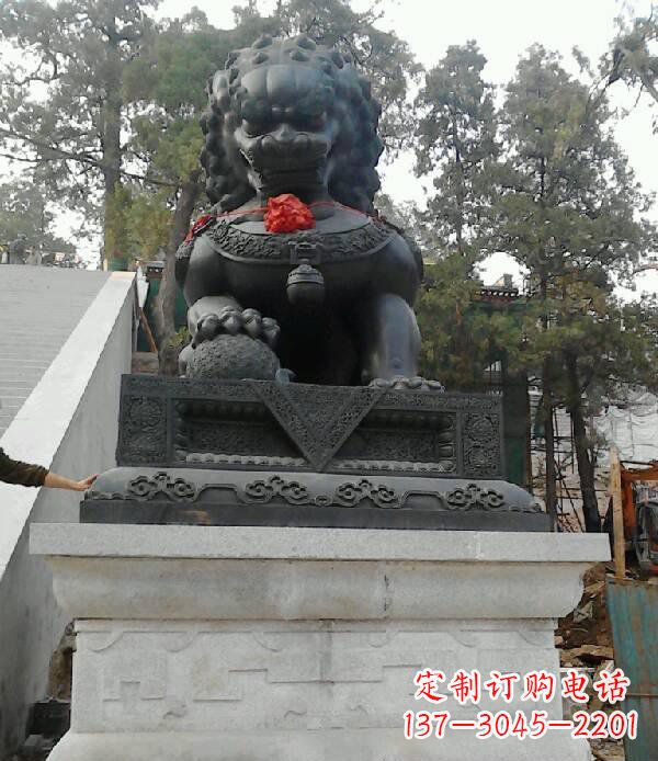 周口寺庙狮子铜狮子雕塑