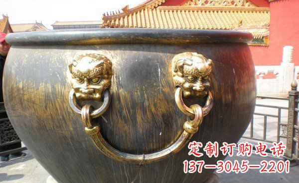 周口寺庙水缸铜雕 (3)