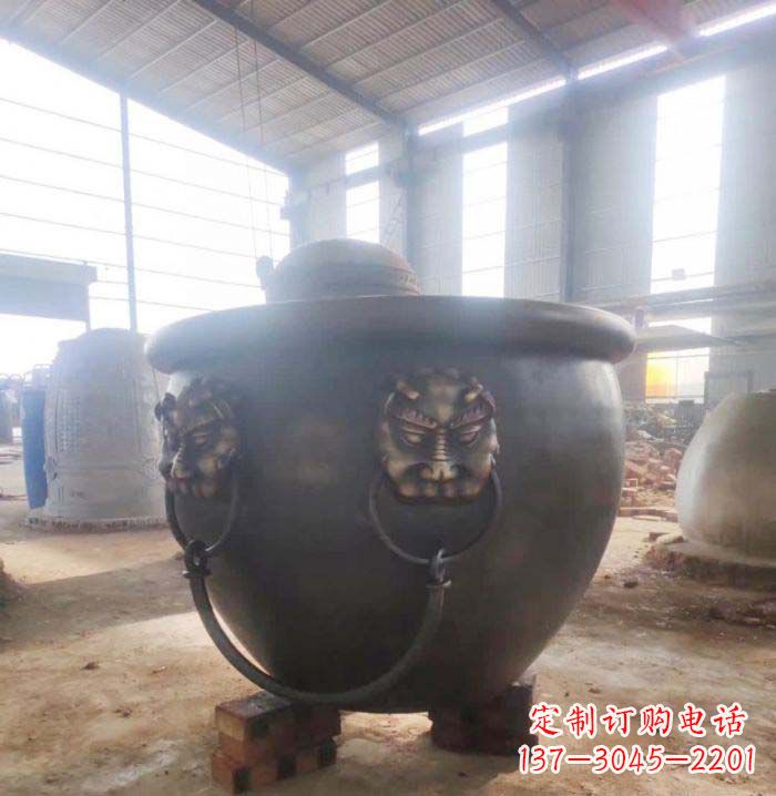 周口寺庙水缸铜雕