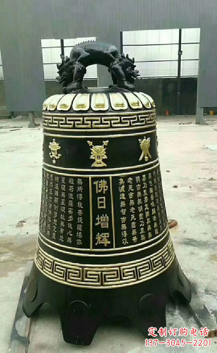周口寺庙铜钟雕塑 (6)