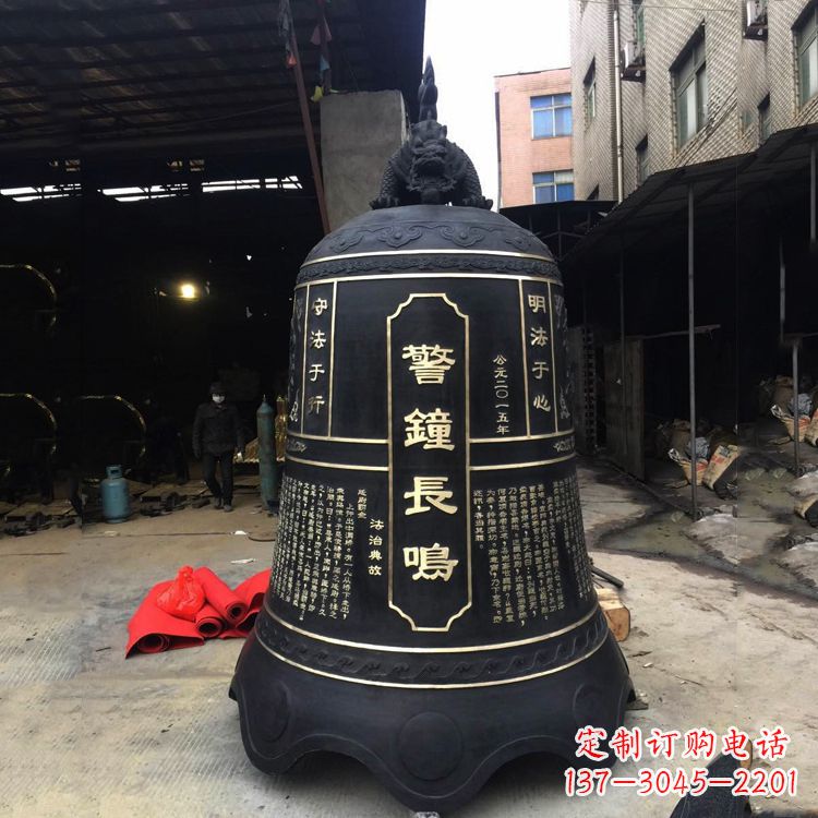 周口寺庙铜钟雕塑