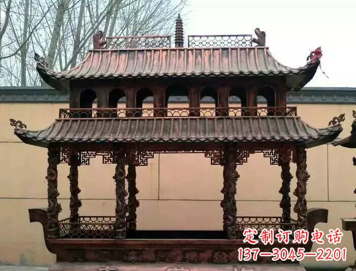 周口寺庙香炉铜雕 (3)