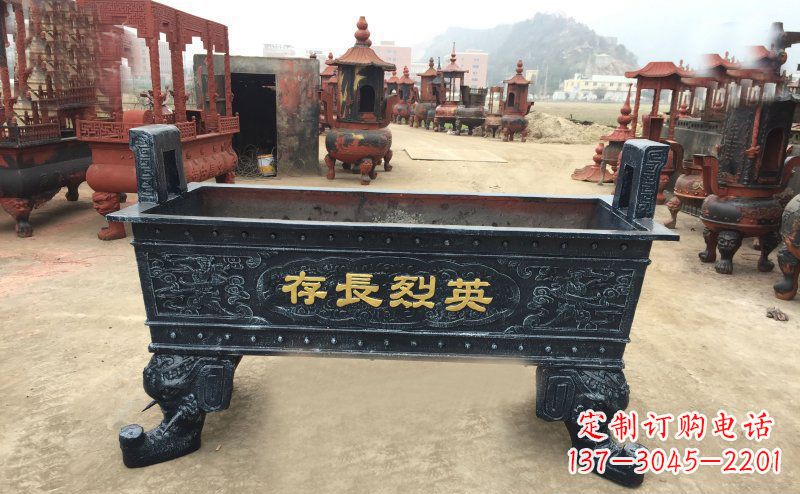 周口寺庙香炉铜雕 (4)