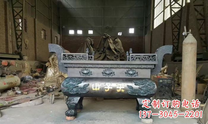 周口寺庙香炉铜雕_2