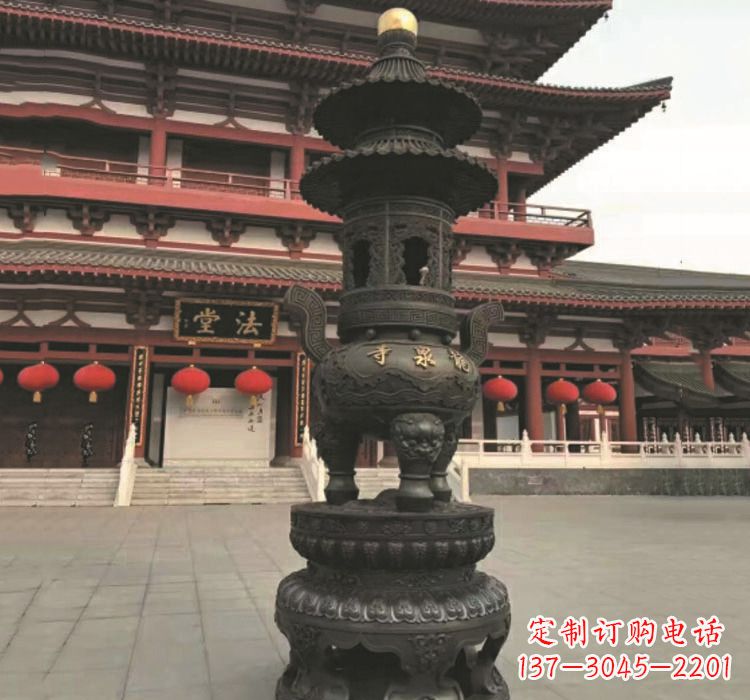 周口寺庙香炉铜雕222