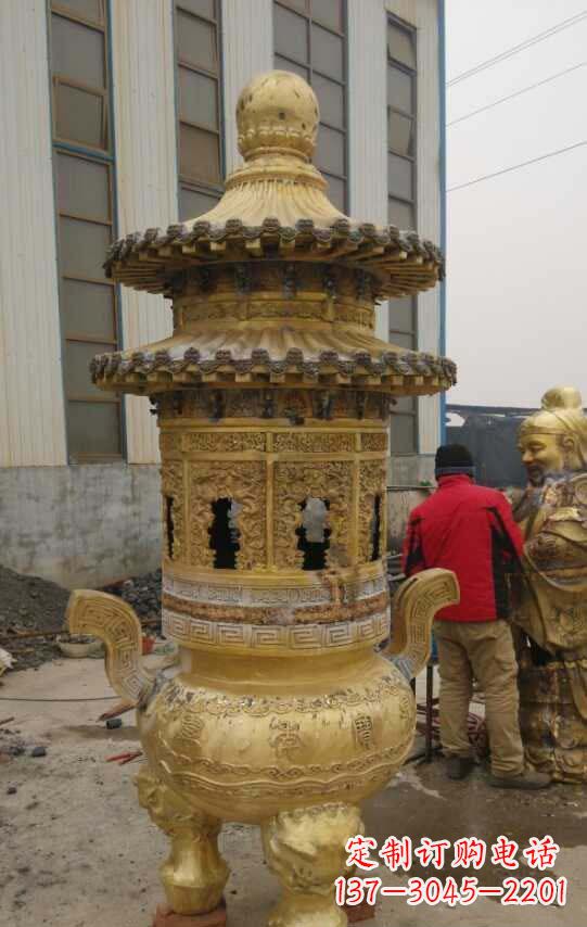 周口寺庙香炉铜雕塑
