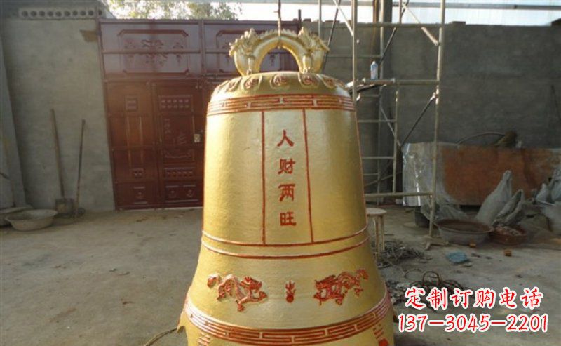 周口寺庙铸铜钟雕塑