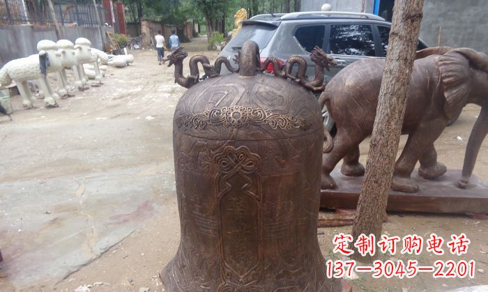 周口寺庙铸铜钟铜雕 (3)