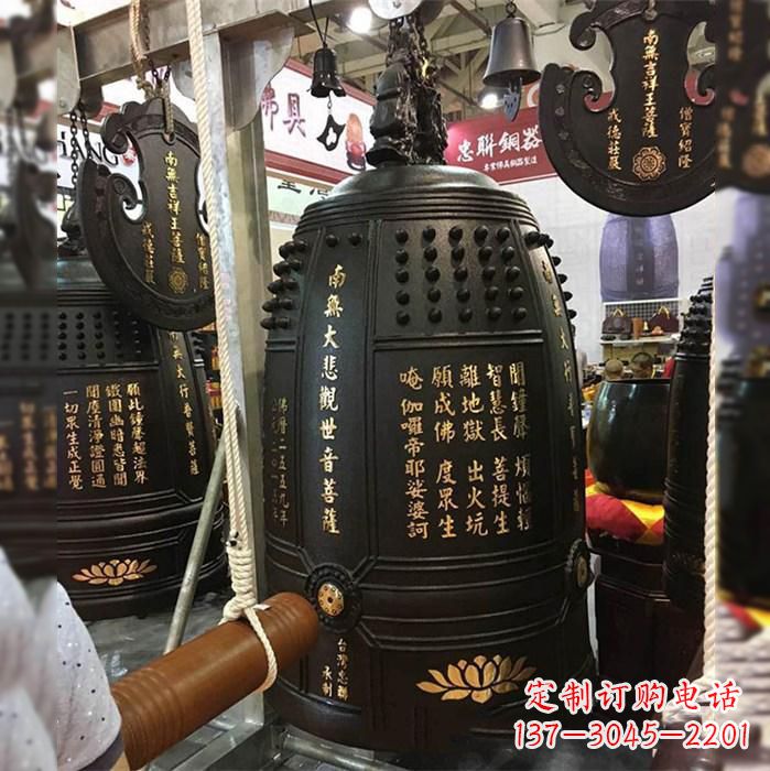 周口寺院挂钟铜雕塑