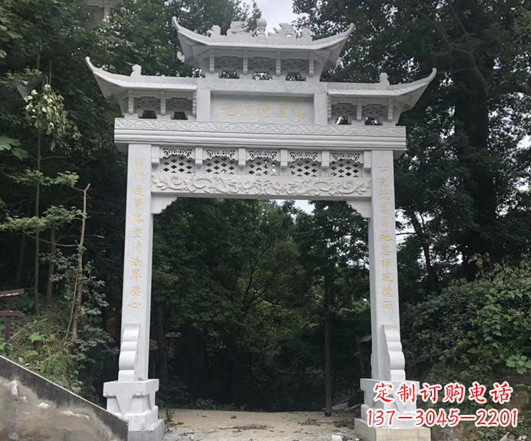 周口寺院牌坊石雕