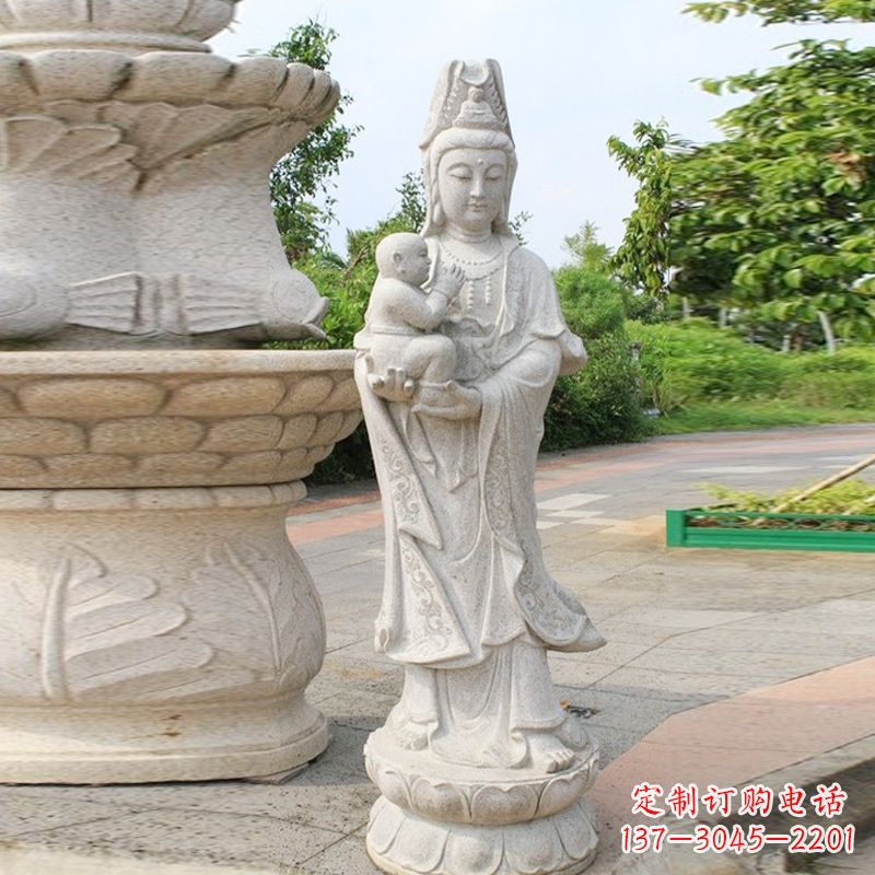 周口送子观音汉白玉石雕
