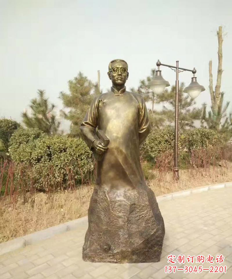 周口陶行知人物铜雕1