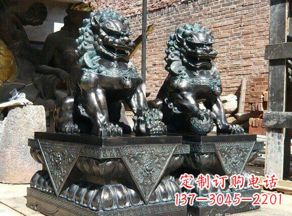 周口天安门狮子铜雕塑