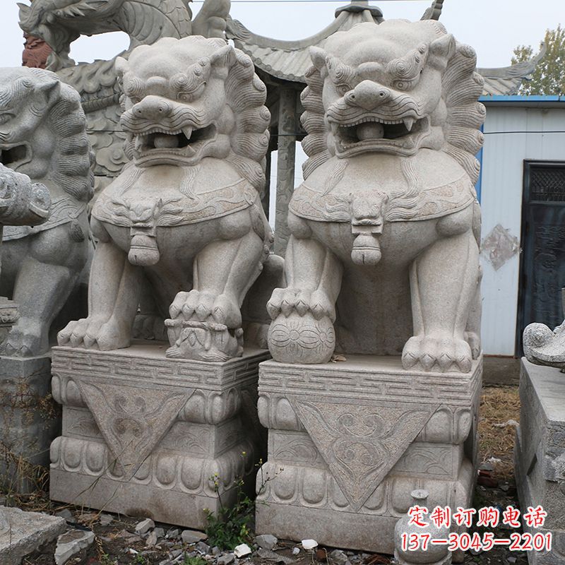 周口天安门狮子石雕塑