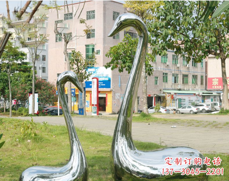 周口天鹅抽象不锈钢雕塑112