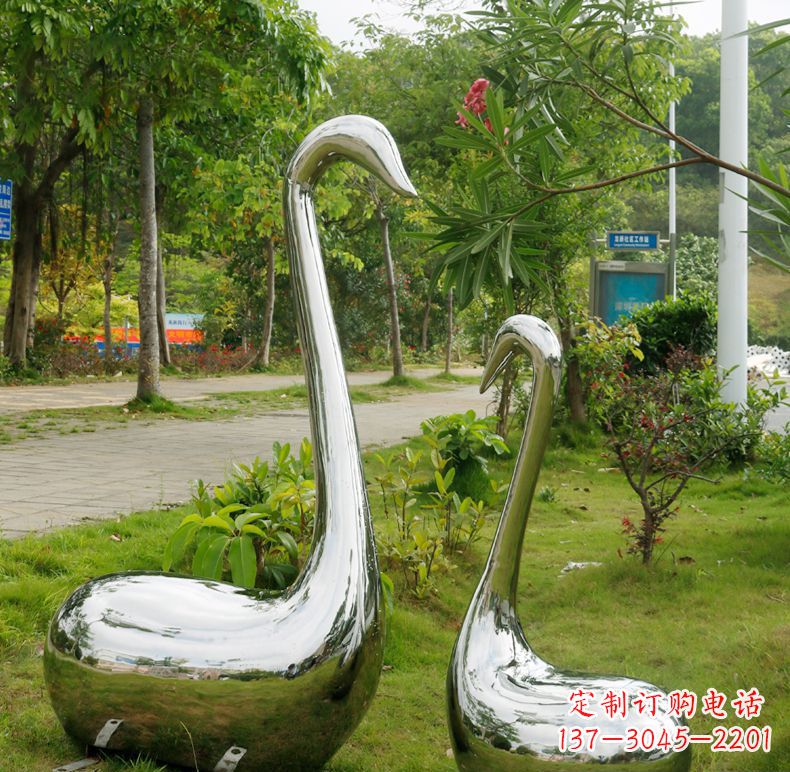 周口天鹅抽象不锈钢雕塑