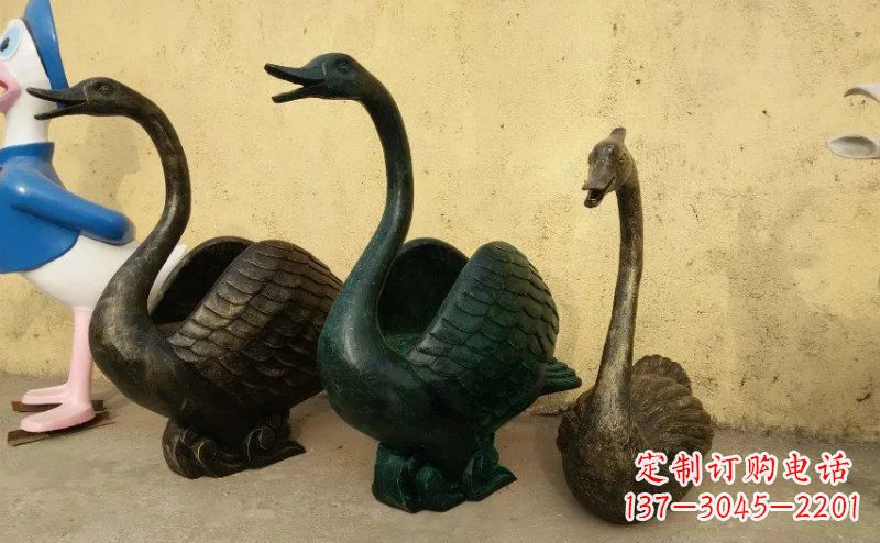 周口天鹅动物铜雕 (3)