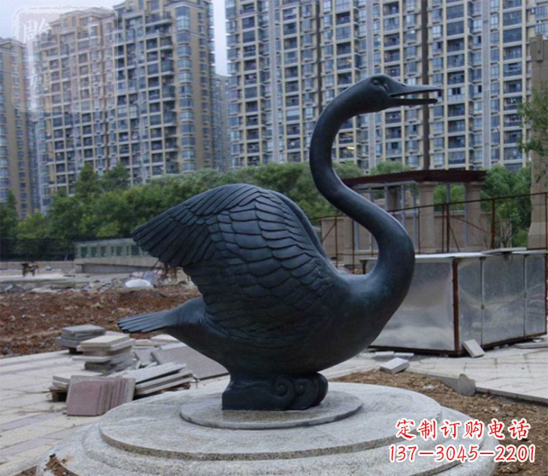 周口天鹅动物铜雕