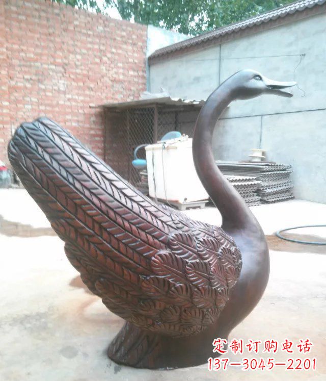 周口天鹅公园天王动物铜雕