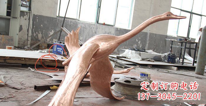 周口天鹅铸铜动物铜雕