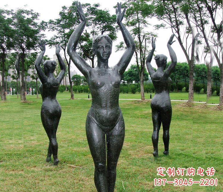 周口跳芭蕾舞的女孩铜雕